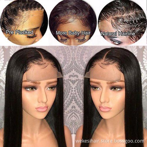 Brazilian Remy Hair Straight 4*4 Lace Closure Wigs for Black Women